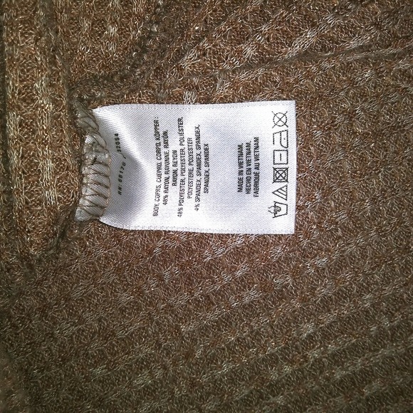 Anthropologie Pilcro Marled Knit Wrap Sweater Taupe Beige Long Sleeve - Picture 6 of 7